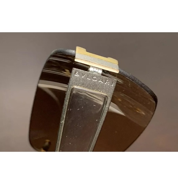 BVLGARI Sunglasses Rimless Brown Rectangle Y2K main image 9